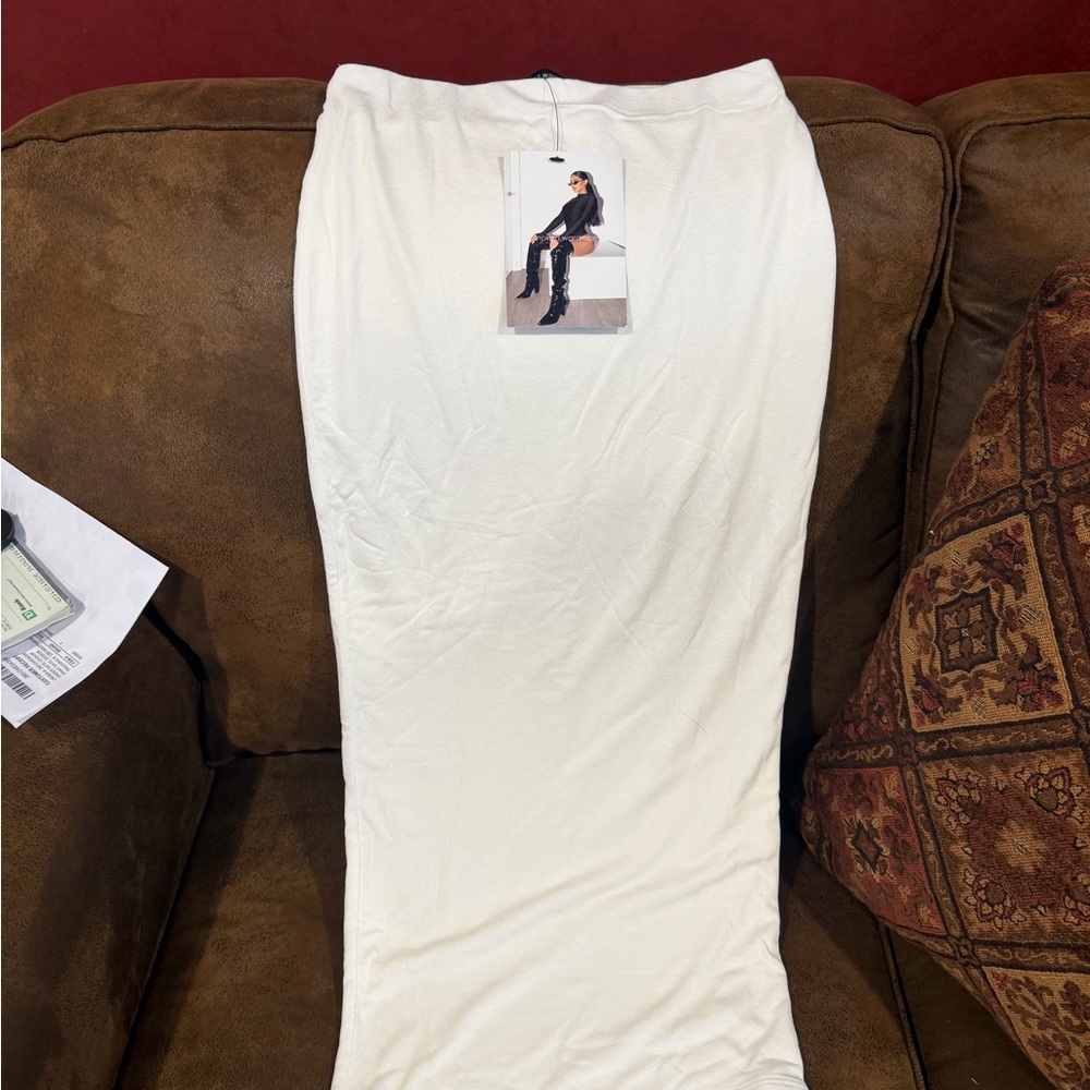 Naked Wardrobe White Pencil Skirt